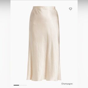 Vince Satin Midi Skirt Champagne - Small